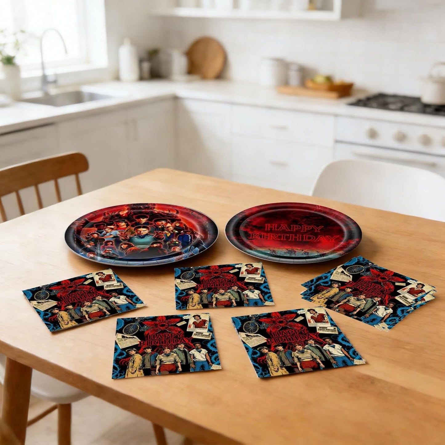 Stranger Things 61-Piece Tableware Set - Movie Theme Birthday Party Decorations for 20 Guests