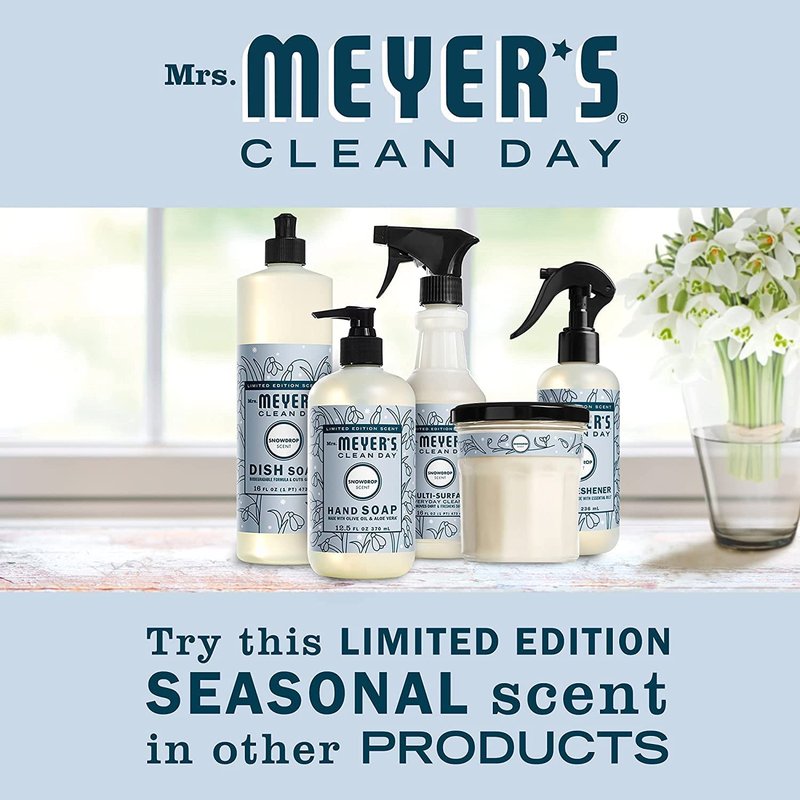 Mrs. Meyer's Clean Day Liquid Hand Soap - Snow Drop Scent | 12.5 Fl Oz (Pack of 2)