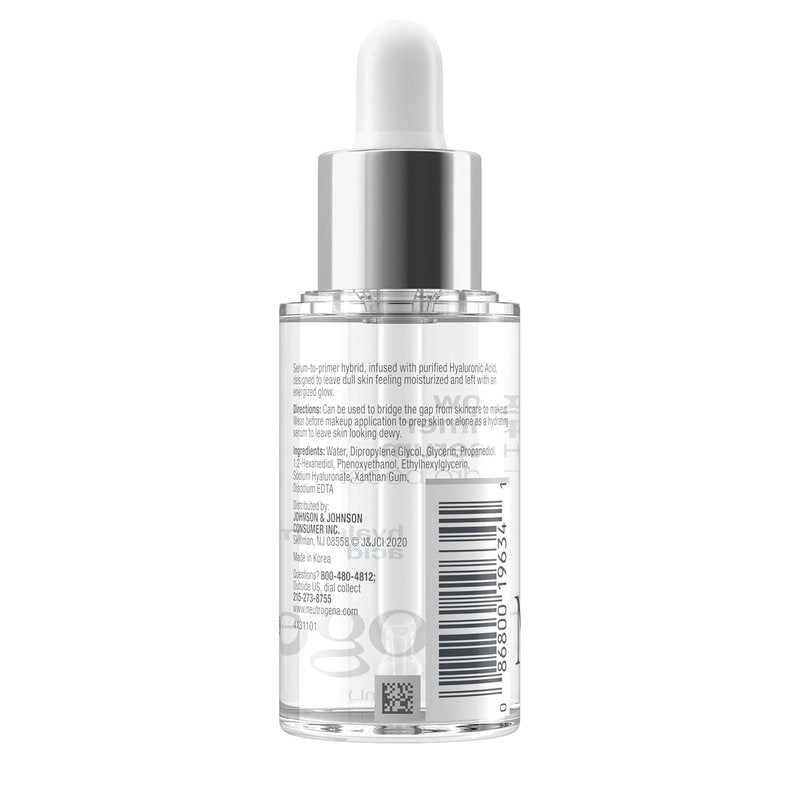Neutrogena Hydro Boost Glow Booster Primer - Hydrating Serum-to-Primer Hybrid with Hyaluronic Acid | 1.0 fl. oz