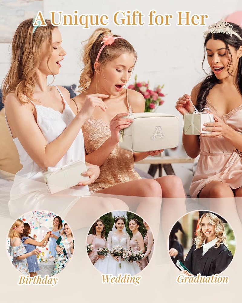 Personalized Bridal Travel Cosmetic Bag - Ideal Bachelorette Party Gift | Stylish Toiletry Organizer for Women