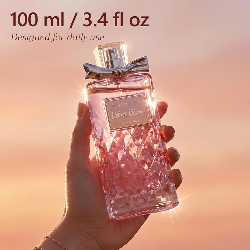 Alcohol-Free Floral Perfume for Women - Long Lasting Rose, Jasmine & Peony Scent | 100ml / 3.4 fl oz Gift for Moms
