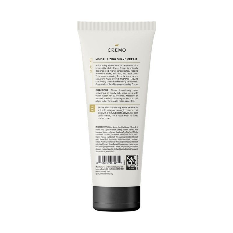Cremo Silver Water & Birch Shave Cream, Astonishingly Superior Ultra-Slick Shaving Cream for Men, Fights Nicks, Cuts and Razor Burn, 6 Fl Oz