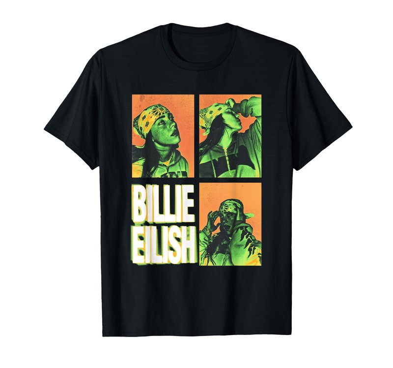 Official Billie Eilish HIT ME Hard and Soft Photo Squares T-Shirt