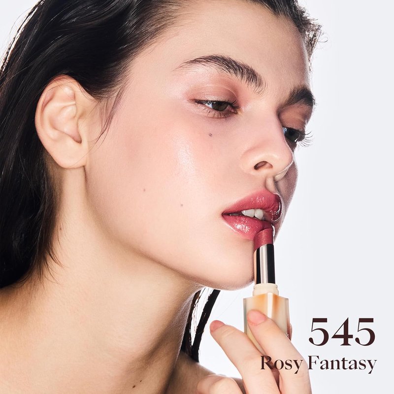 Joocyee Glazed Lip Tint - Lightweight Moisturizing Lip Oil with Squalane & Jojoba Oil | Rosy Fantasy