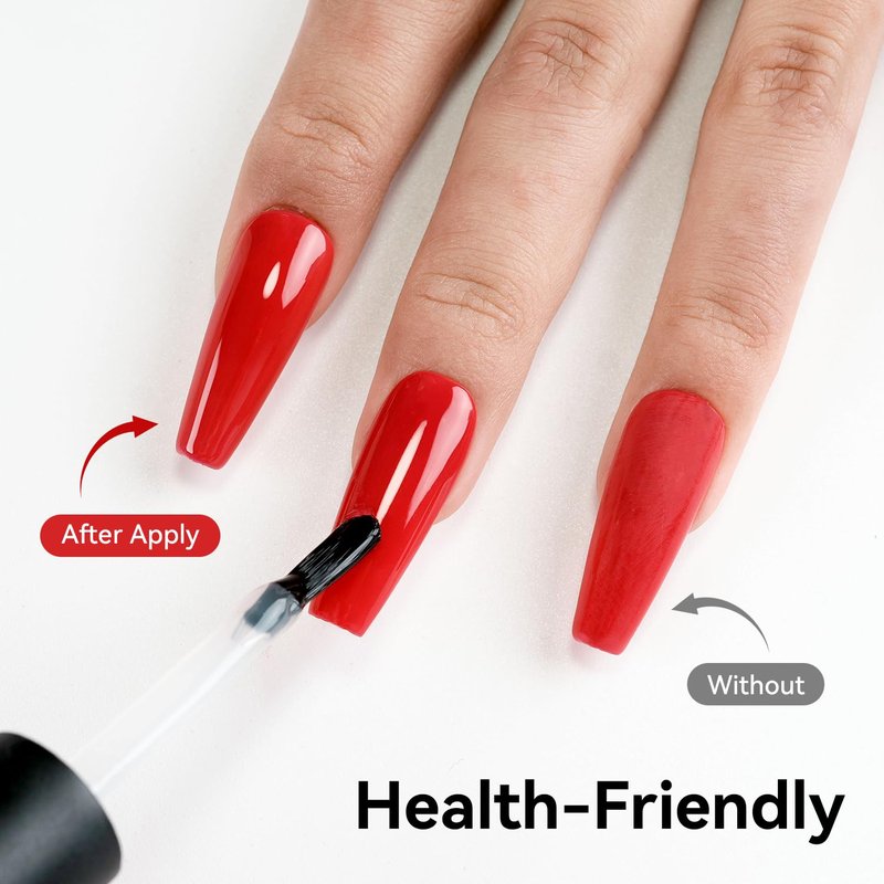Glossy Top Coat Clear Nail Polish - 2 Pcs Quick Dry, Long-Lasting High Shine Finish | Vegan Nail Art Gift for Women
