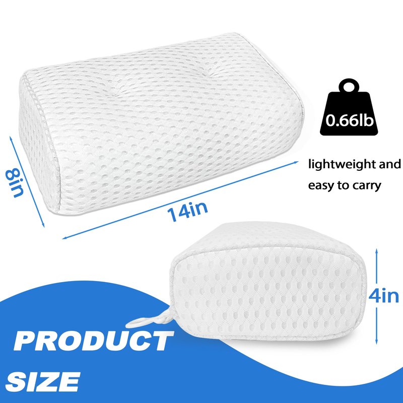 REEZEIVI Sauna Headrest Pillow, 4D Air Mesh Quick Drying and Washable Sauna Pillow Sauna Neck Rest Sauna Accessory,White