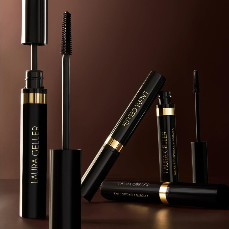 LAURA GELLER NEW YORK Kajal Longwear Mascara – Brown – Volumizing, Lengthening, & Defining Mascara - Smudge‑Proof & Flake‑Proof Wear, Buildable Formula