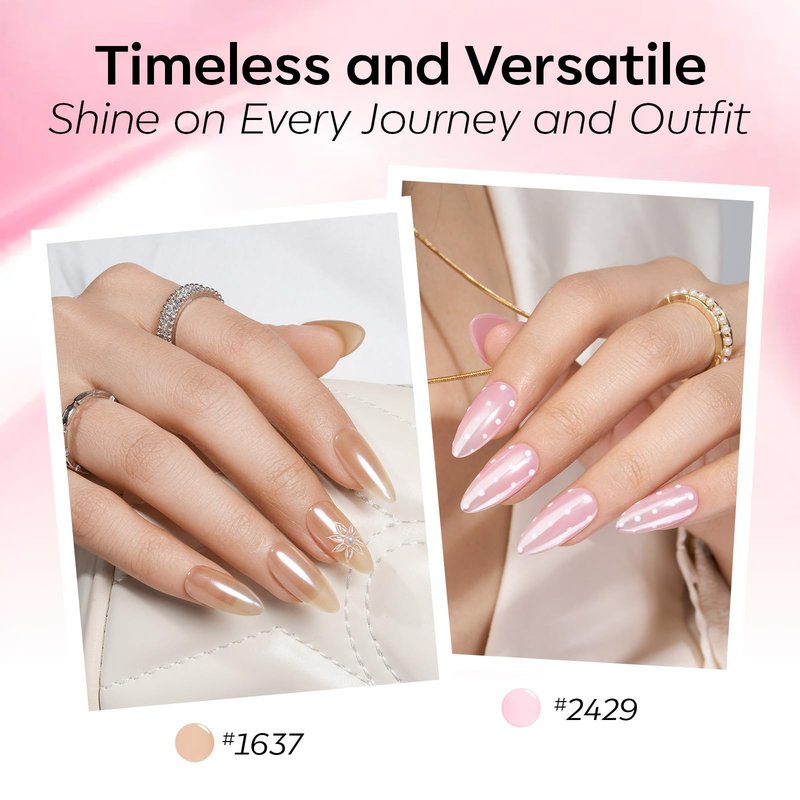 modelones Jelly Gel Nail Polish Set, French Tip Base Color Gel Polish Milky White Nude Pink Neutral Sheer Translucent Hema Free 6 Colors Gel Nail Kit Soak Off UV Spring DIY Manicure Gift Women