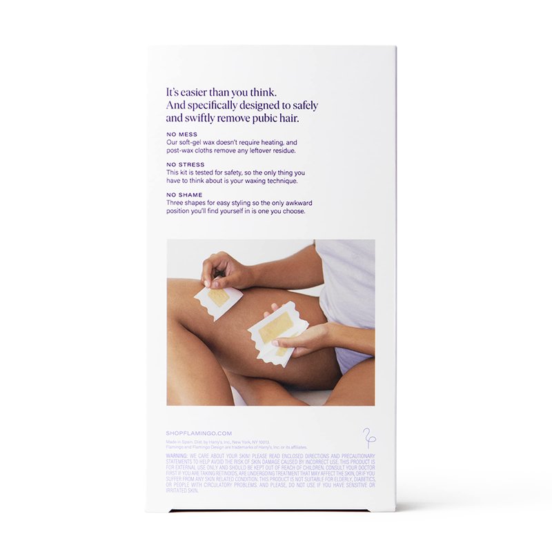 Flamingo Wax Kit- Body & Bikini- 52 Wax Strips, 14 Post-Wax Cloths