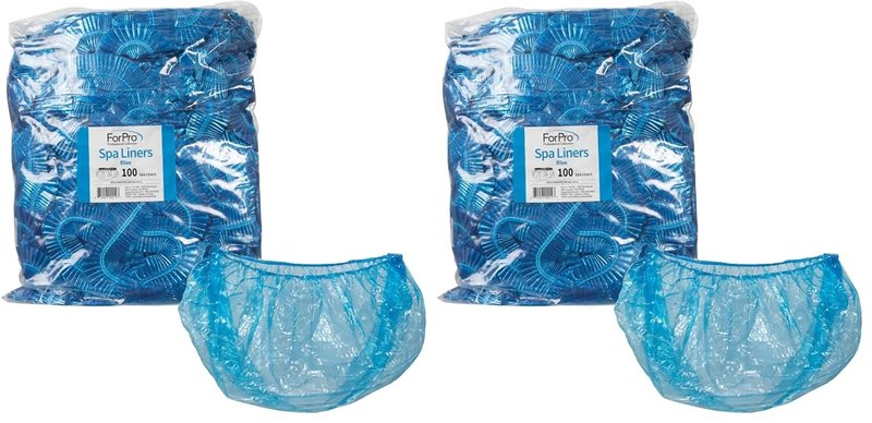 Disposable Pedicure Spa Liners - Fit All Spa Models | Blue, 100-Count (Pack of 2)