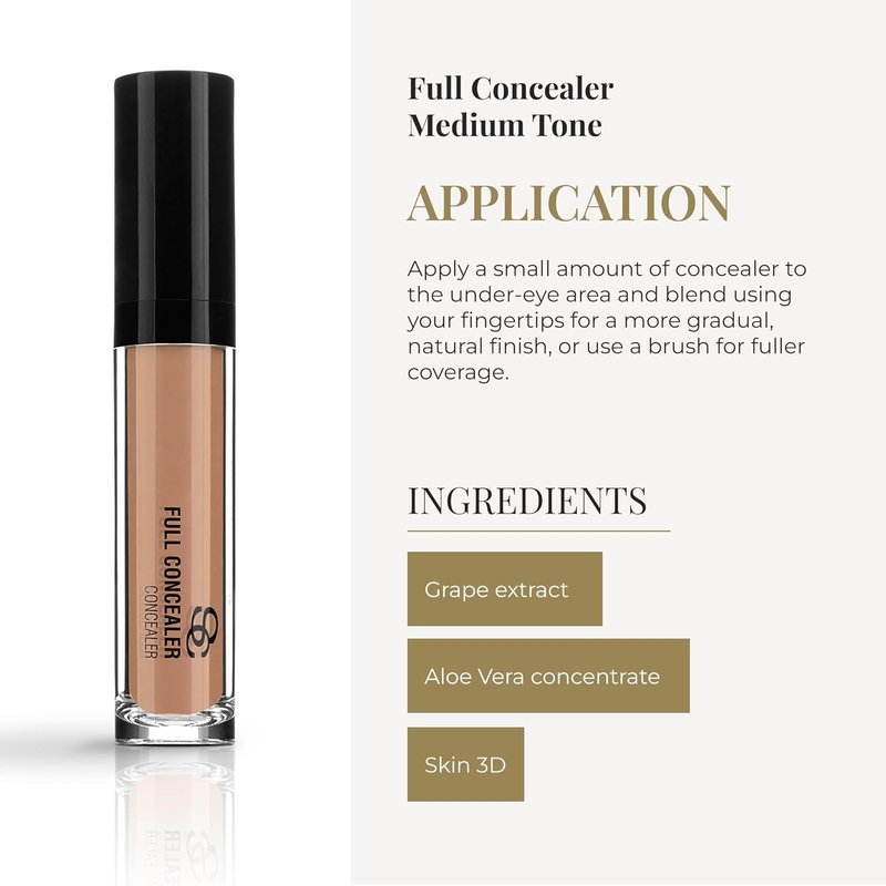 Salerm Full Concealer - Medium Shade, Long-Lasting Coverage | 7 ml Hydrating Formula for Even Skin Tone