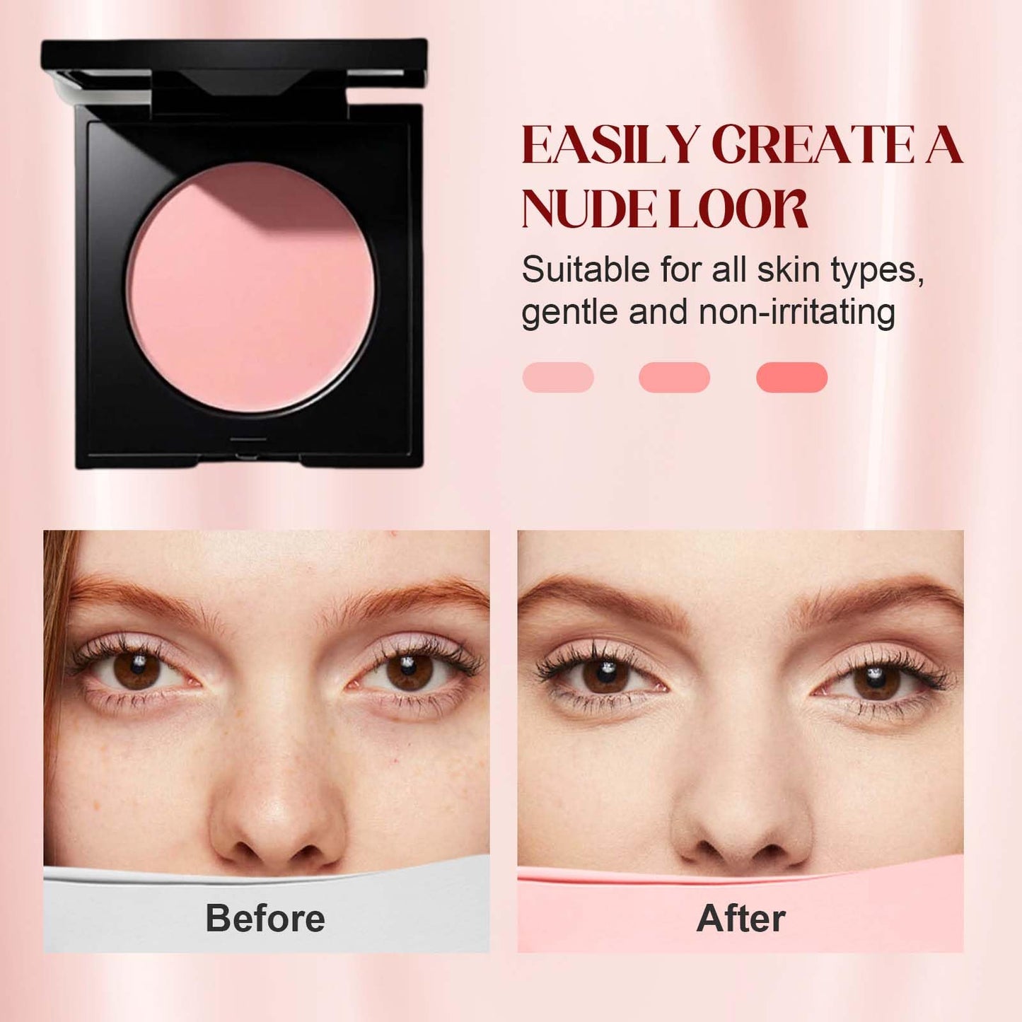 Under Eye Brightener Concealer, 2025 New Under Eye Brightener, Dark Circle Concealer, Moisturizing Waterproof Foundation with Makeup, Hydrating Eye Highlighter for Women (1Pcs)