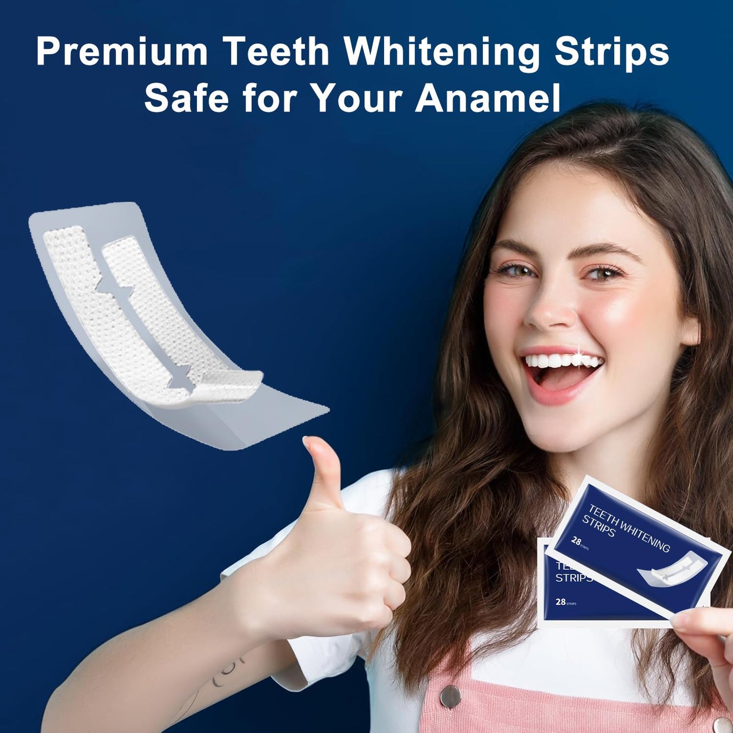 COZYTIMES Teeth Whitening Strips,Enamel Safe, 28 Strips for Sensitive Teeth,Professional and Natural Teeth Whitening Kit,14 Treatments