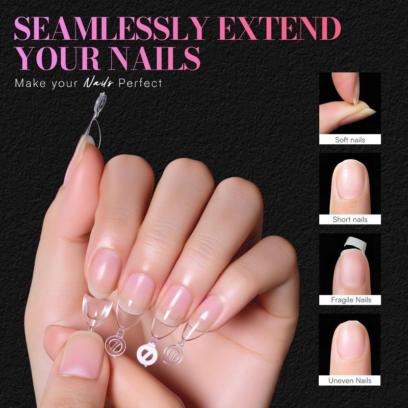 Makartt Short Almond Nail Tips: 504 PCS Half Cover Pre-shaped Acrylic Nail Tips Half Matte 15 Sizes False Nails - Easy-to-go Nail Extensions Manicure Supplies Salon Diy at Home