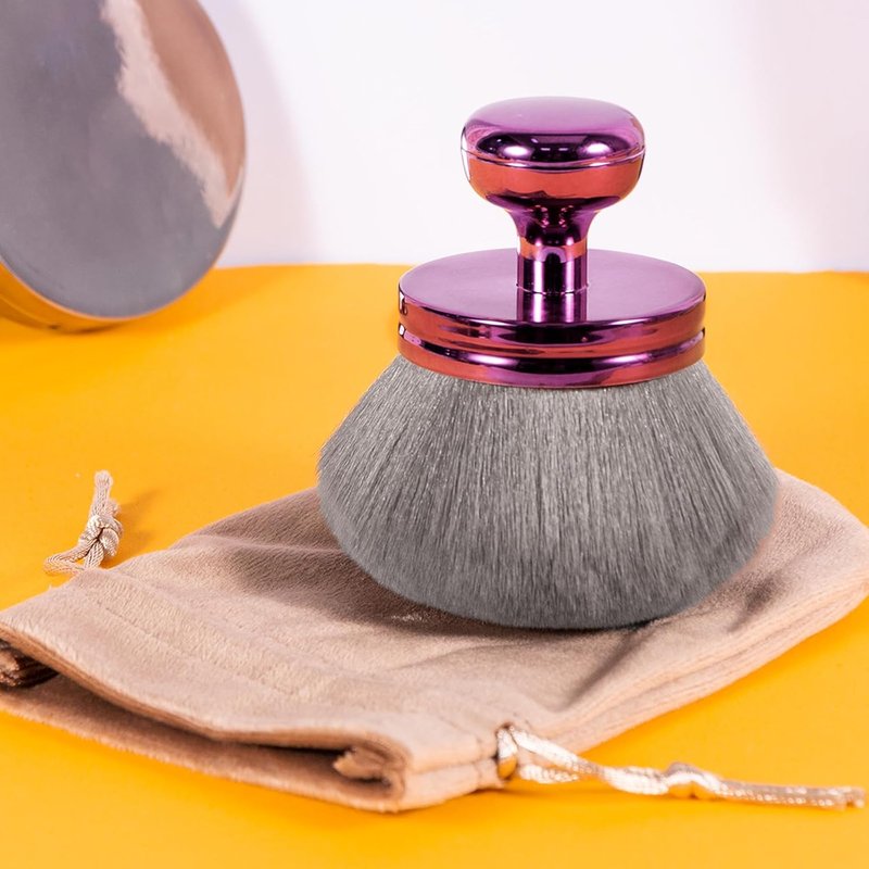 Extra Large Body Makeup Brush - Self Tanner Applicator with Drawstring Bag | 3.2 Inch for Face, Legs, and Body (Purple)