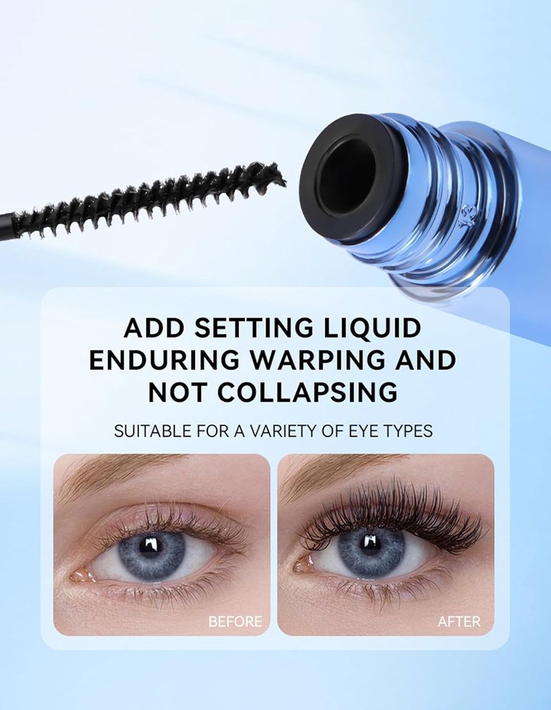 Erinde Mascara for Mature Women | Waterproof, Clump-Free, Extreme Length & Volume - Brown