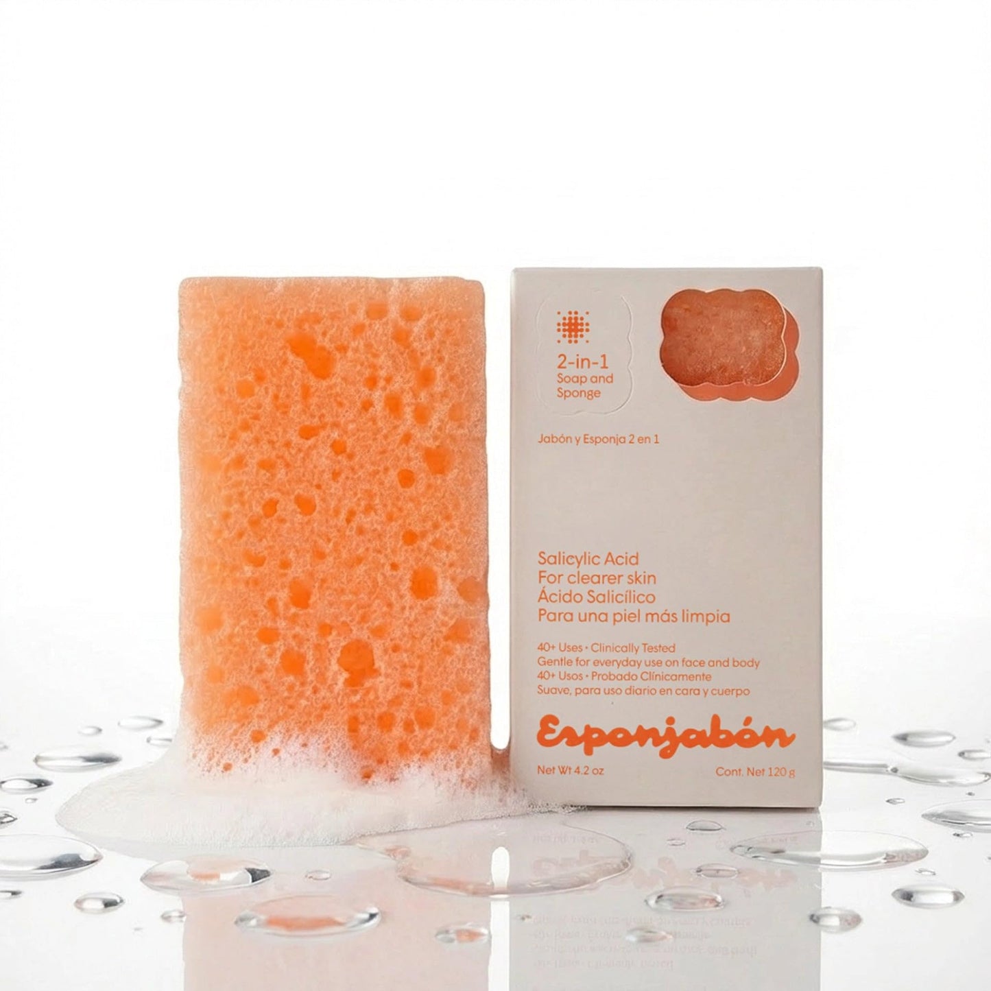 T.Taio Esponjabon Mother of Pearl and Pore-Cleansing Soap Sponges — Shower Scrubbers that Remove Oil and Dirt — Sponges to Scrub Foot, Elbow, and Face — Bathroom Accessories — Fresh Scent (2-Pack)