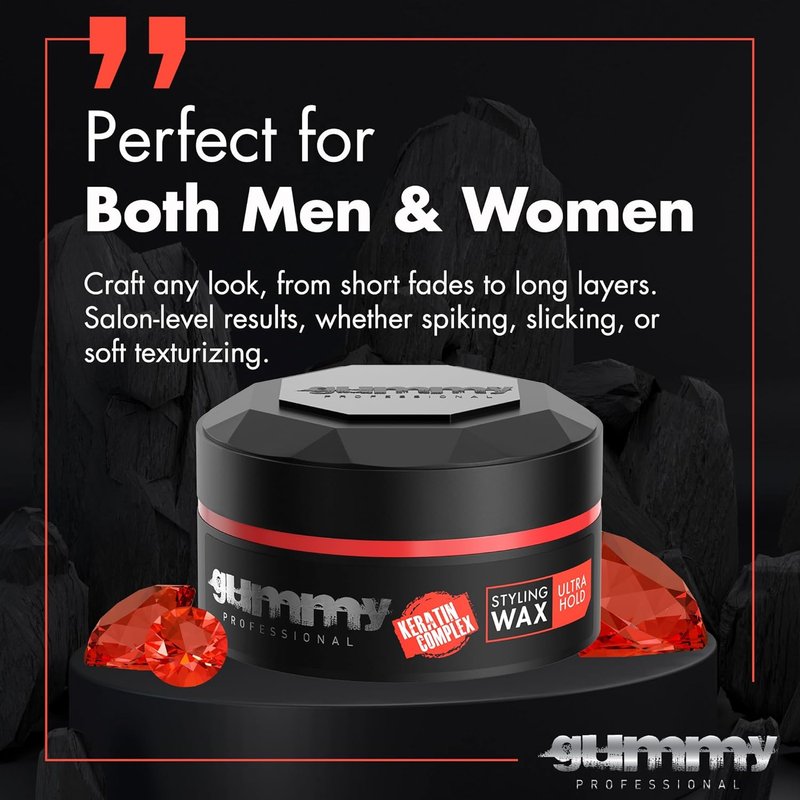 Professional Hair Styling Wax for Men - Ultra Hold Water-Based Pomade with Provitamin B5 & Keratin | 150ml
