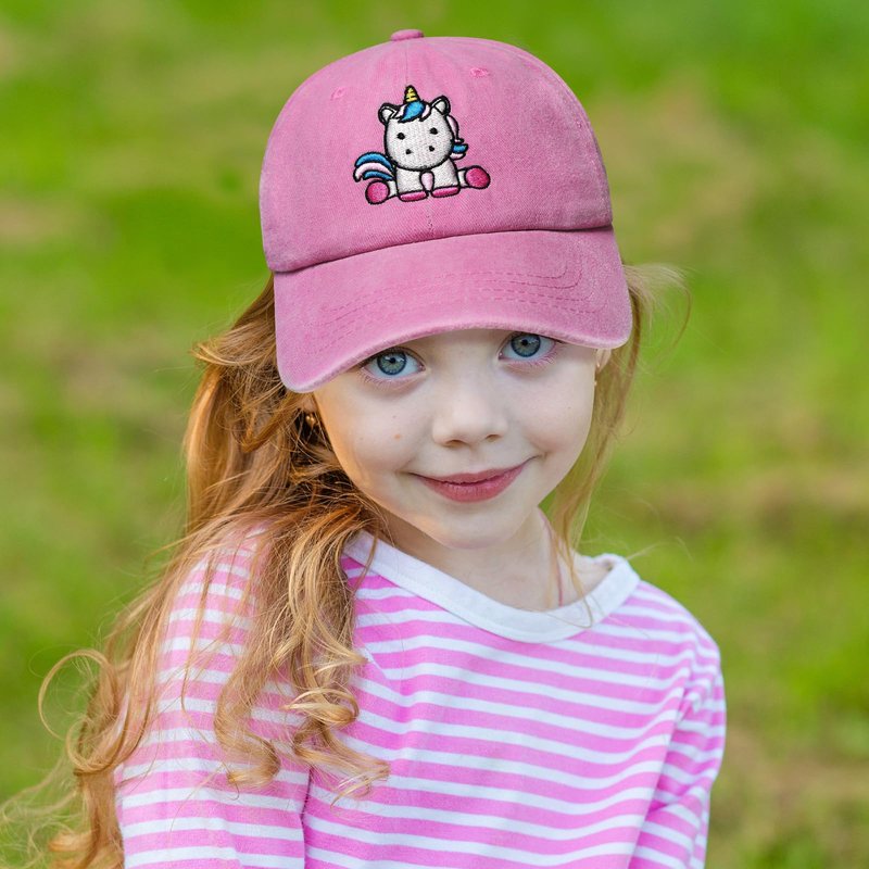 LSDY Embroidery Unicorn Hat for Girls Baseball Hat for Toddler Girl Baseball Cap Girls Hats for Kids Ages 4-8