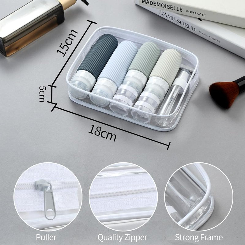 Mrsdry Travel Bottles Set - 16 Pack TSA Approved Leak-Proof Silicone Containers for Toiletries