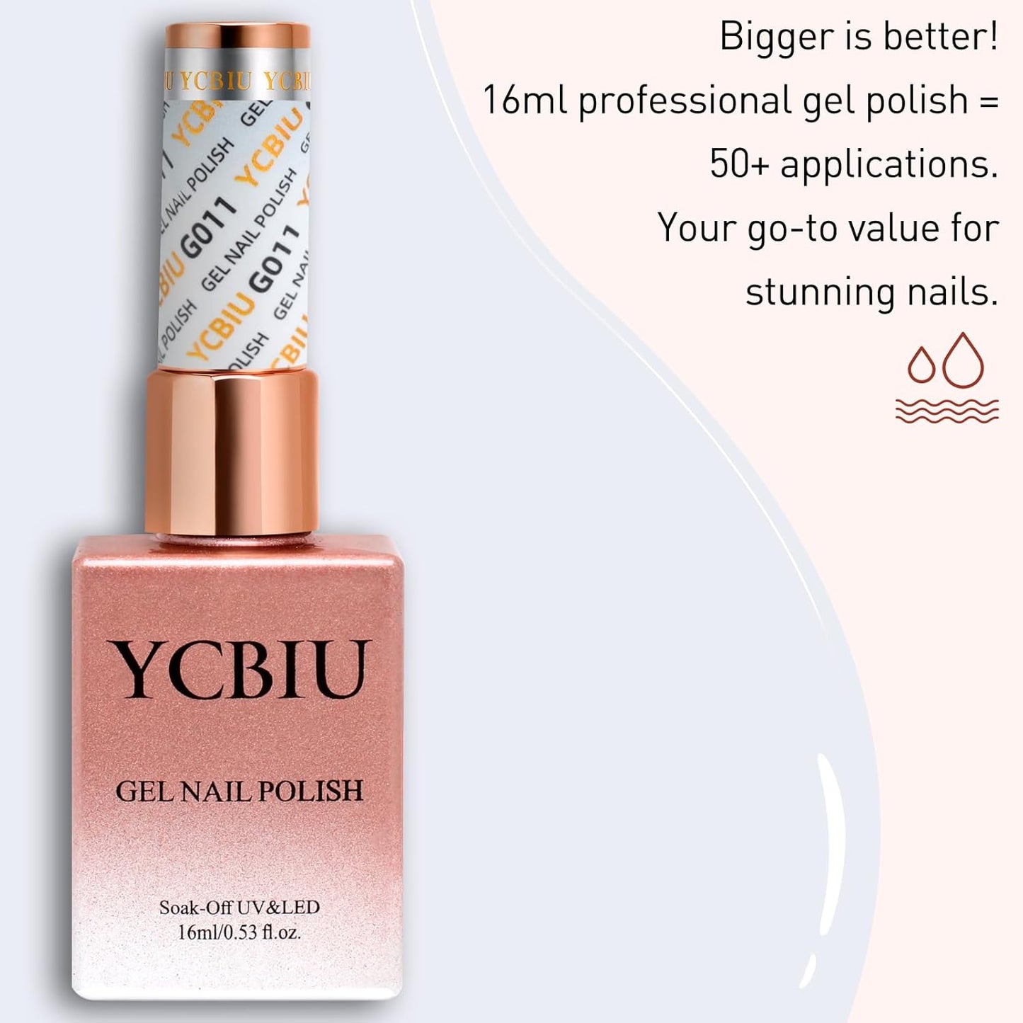 White Gel Nail Polish - 16ml High Gloss French Tip Soak Off UV Nail Color | DIY Manicure for Women