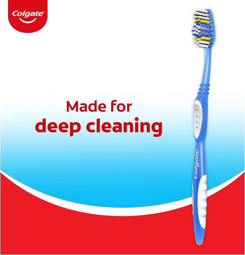 Colgate Extra Clean Toothbrush - Soft Adult Toothbrushes | 6 Count Pack of 12