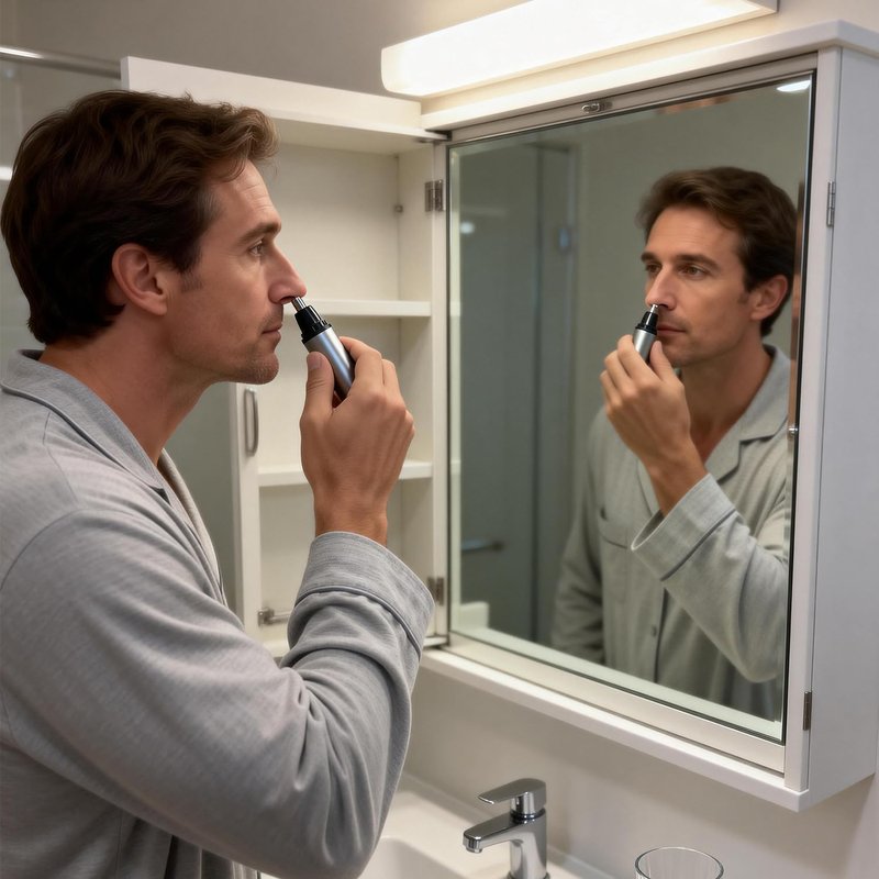Ear and Nose Hair Trimmer - Portable, Easy-Clean Grooming Tool for Men & Women