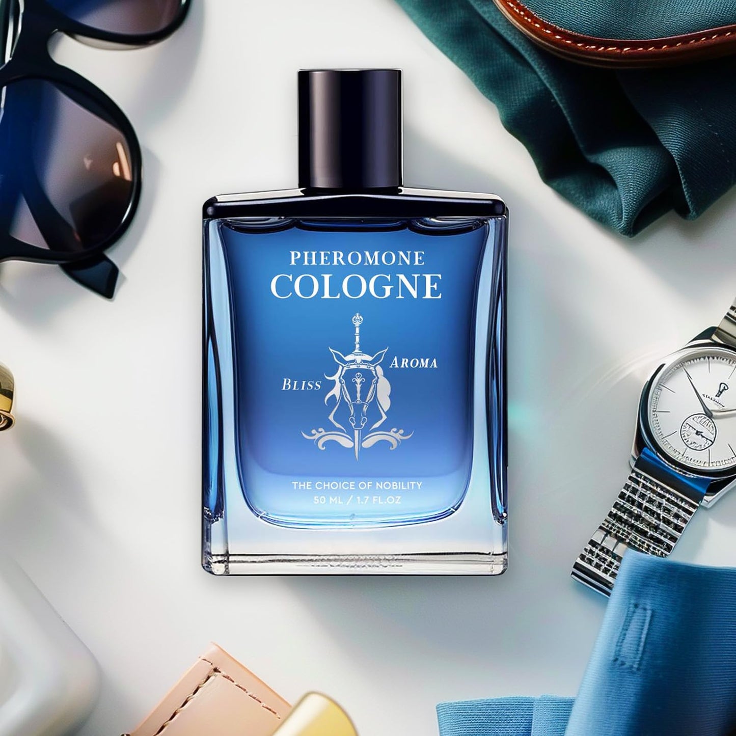 ZVBZVB Pheromone Cologne for Men, 1.7fl.Oz Cologne for Men, Long Lasting Daily Fragrance for Social Confidence, Non-Greasy Scent for Day or Night, Travel Friendly Gift for Him