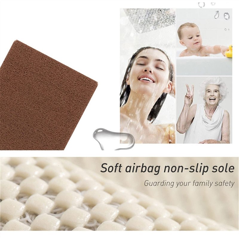 Secure Mat, Non-Slip Bathtub Mat, The Ultimate Non-Slip Bath Mat, Shower Mat Floor Mat for Tub, Shower, Bathroom (Gray, 40x60cm(15.75"x23.62"))