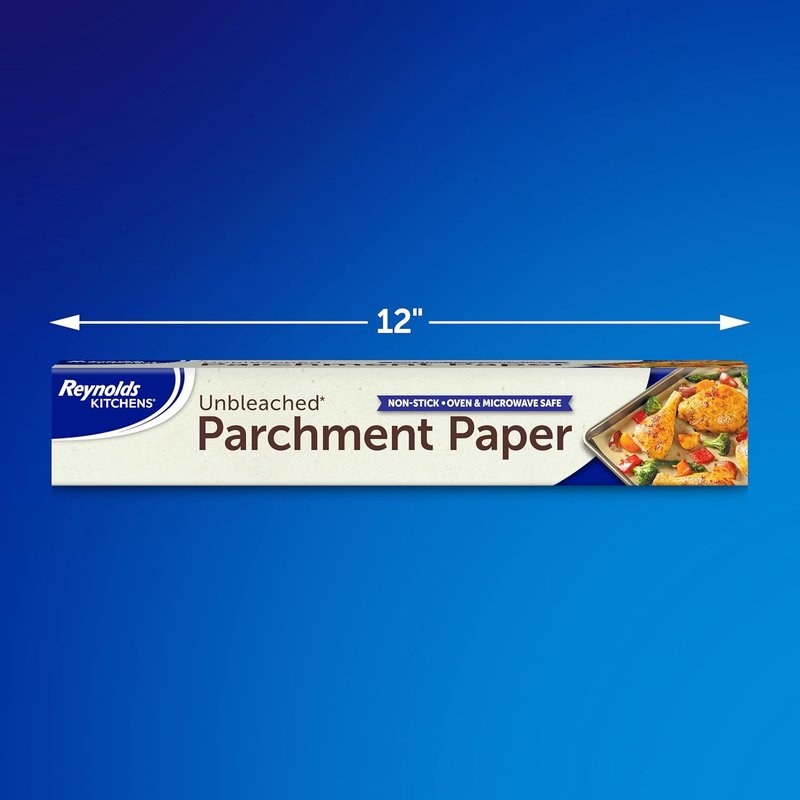 Reynolds Kitchens Unbleached Parchment Paper Roll - Non-Stick & Oven Safe up to 425°F | 45 ft x 12 in