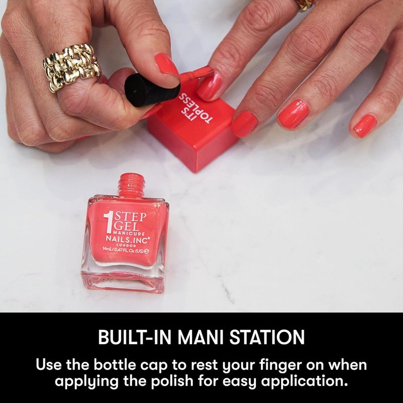 Nails Inc. Gel-Like Nail Polish - 4-in-1 Base Coat, Treatment & Top Coat | Long-Lasting, Glossy Finish, 0.47 Fl Oz
