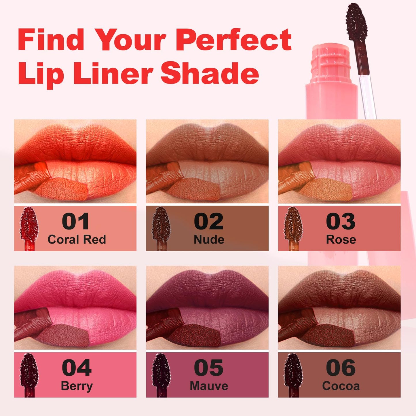 Ursoulney Lip Stain Peel Off - Long Wear Tattoo Lip Liner, Waterproof & Transfer-proof Peel Off Lip Stain with Matte Finish, Gifts for Women