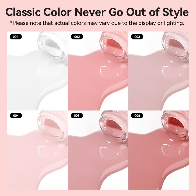 MIZHSE Quick Dry Nail Polish Set: 6 Classic Nude Colors Collection Milky White Nude Pink, Regular Nail Lacquer Fingernail Manicure DIY Nail Art Salon Gift for Women Girls