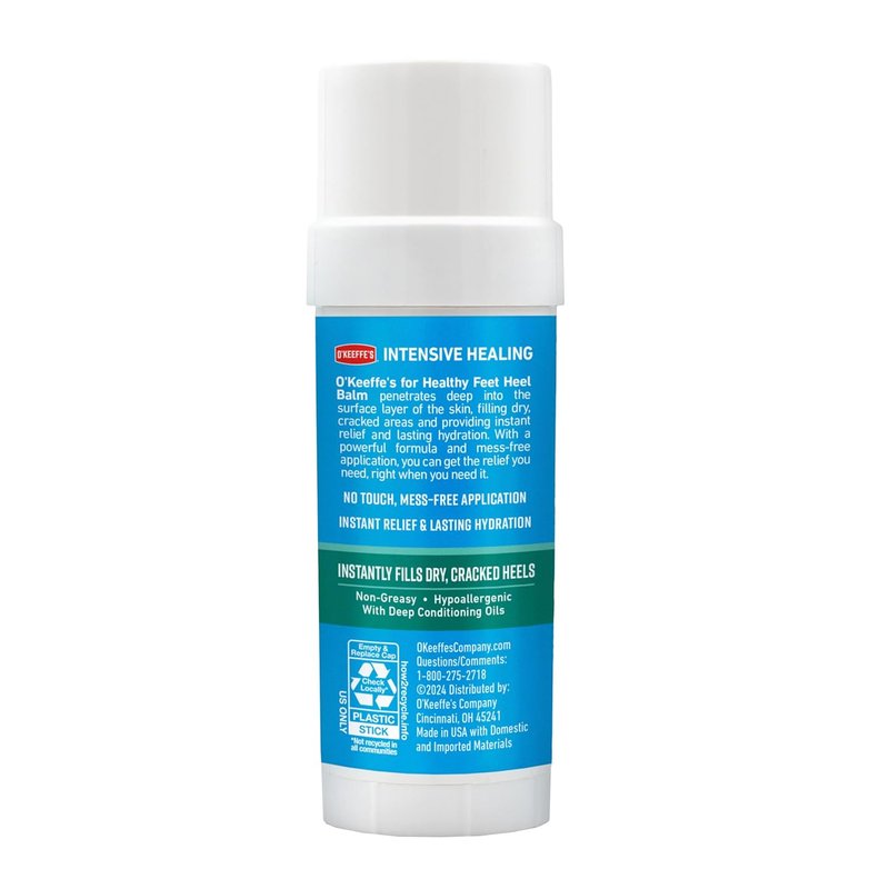 O'Keeffe's Healthy Feet Intensive Healing Balm - Instant Relief for Extremely Dry, Cracked Heels | 2.2oz Stick