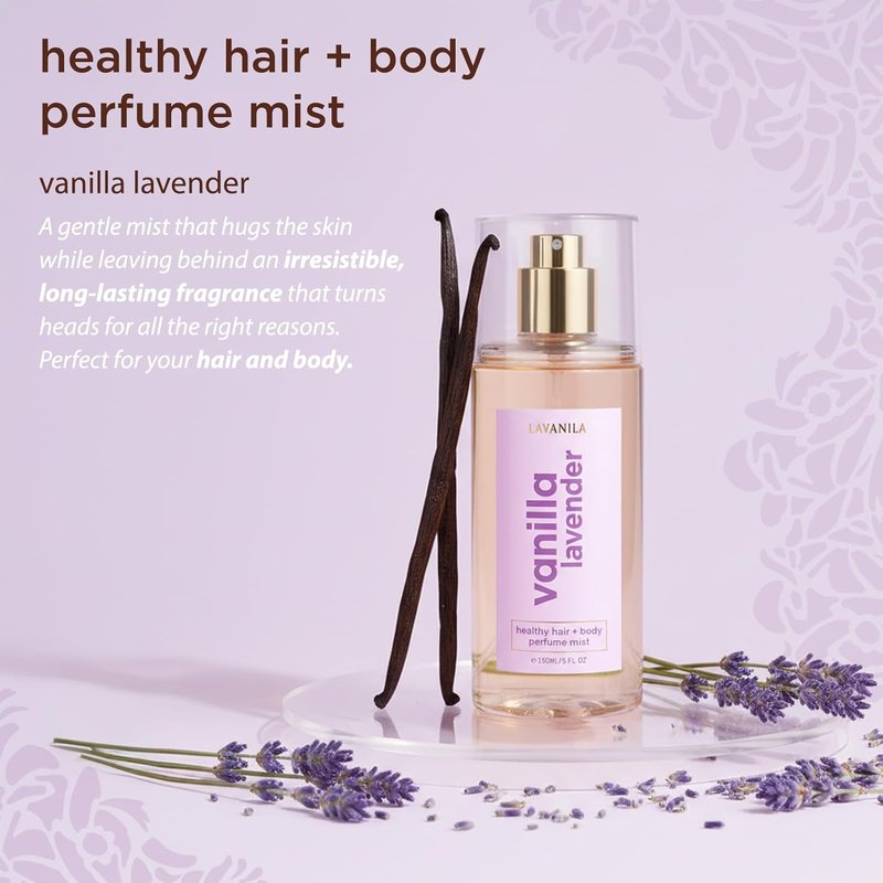 Lavanila Vanilla Lavender Hair & Body Mist - Calming 5 Oz Spray | Lightweight Fragrance for Women