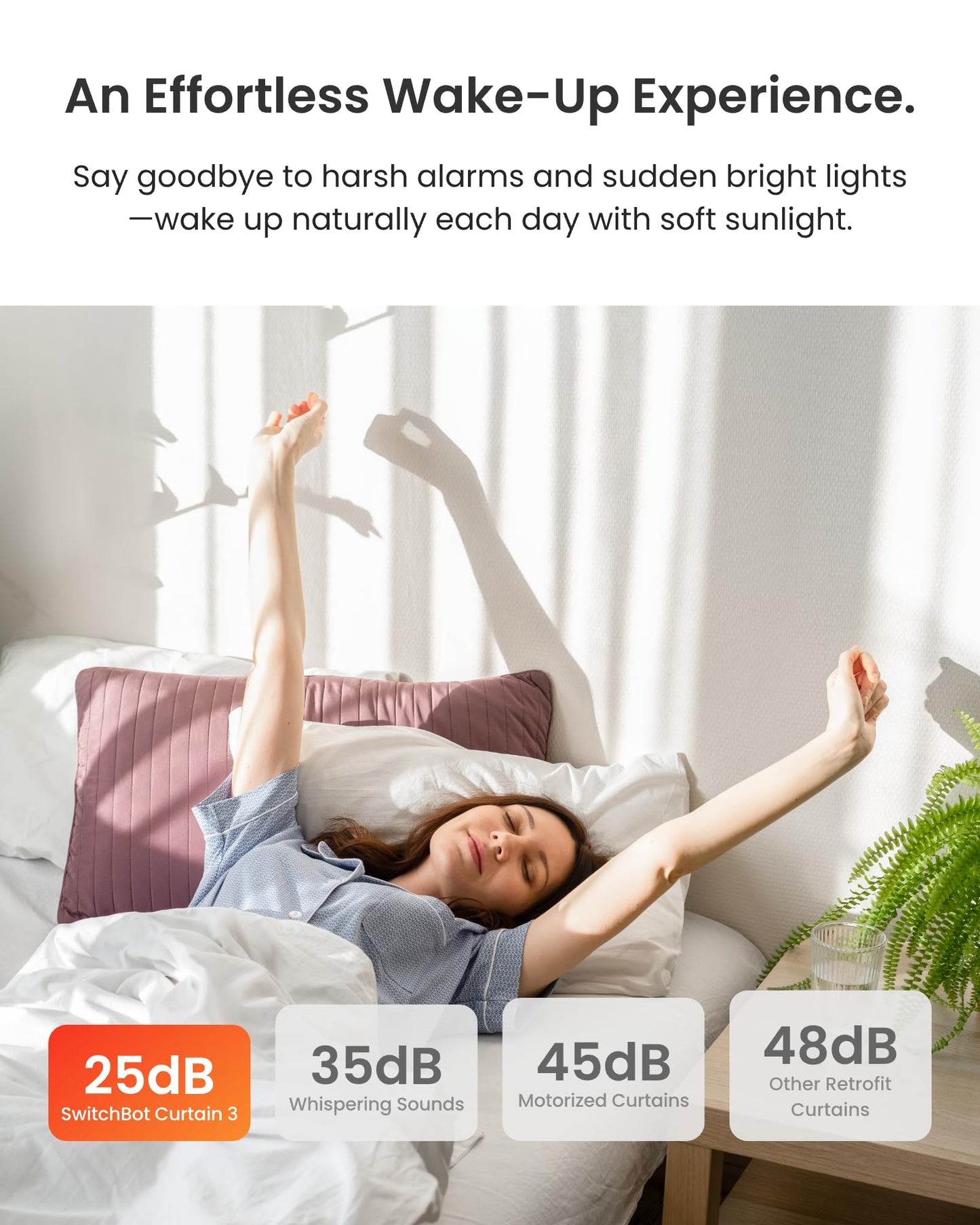SwitchBot 2025 Automatic Curtain Opener 3 Rod, Bluetooth Remote Control Smart Curtain, WiFi & App Control, Add Hub to Compatible with Alexa, Google Home, HomeKit