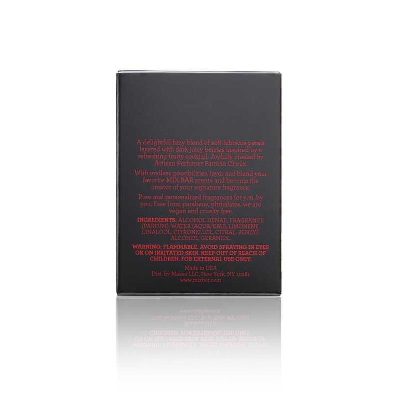 MIX:BAR Sparkling Hibiscus Perfume for Women - Bergamot, Hibiscus, Cashmere Musk, Champagne Bubble Fragrance Notes - Fruity Scent Eau de Parfum Spray Cologne - Bergamot Oil Hair Mist Perfume - 1.7oz