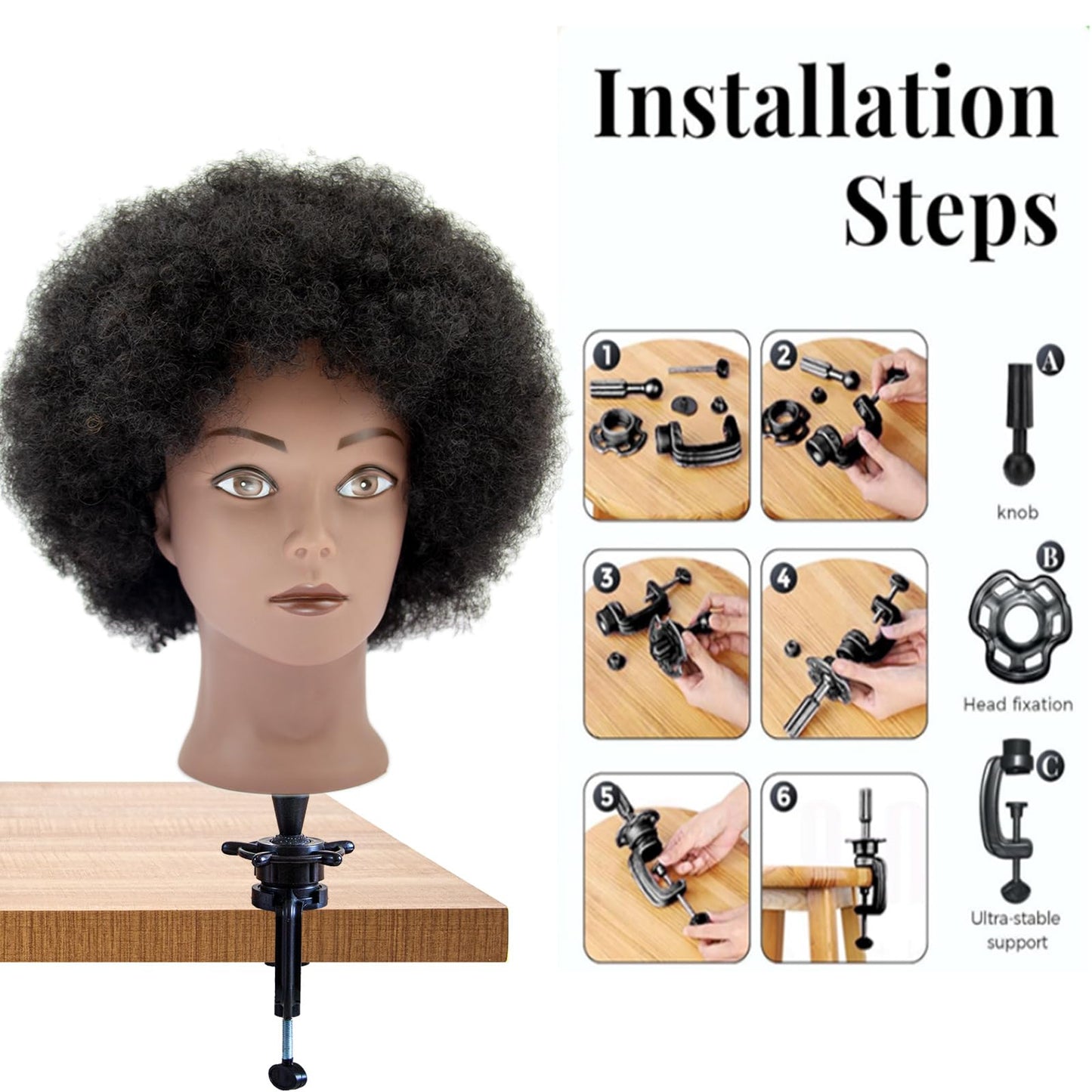 With Tripod Adjustable Mannequins Head Real Human Manikin