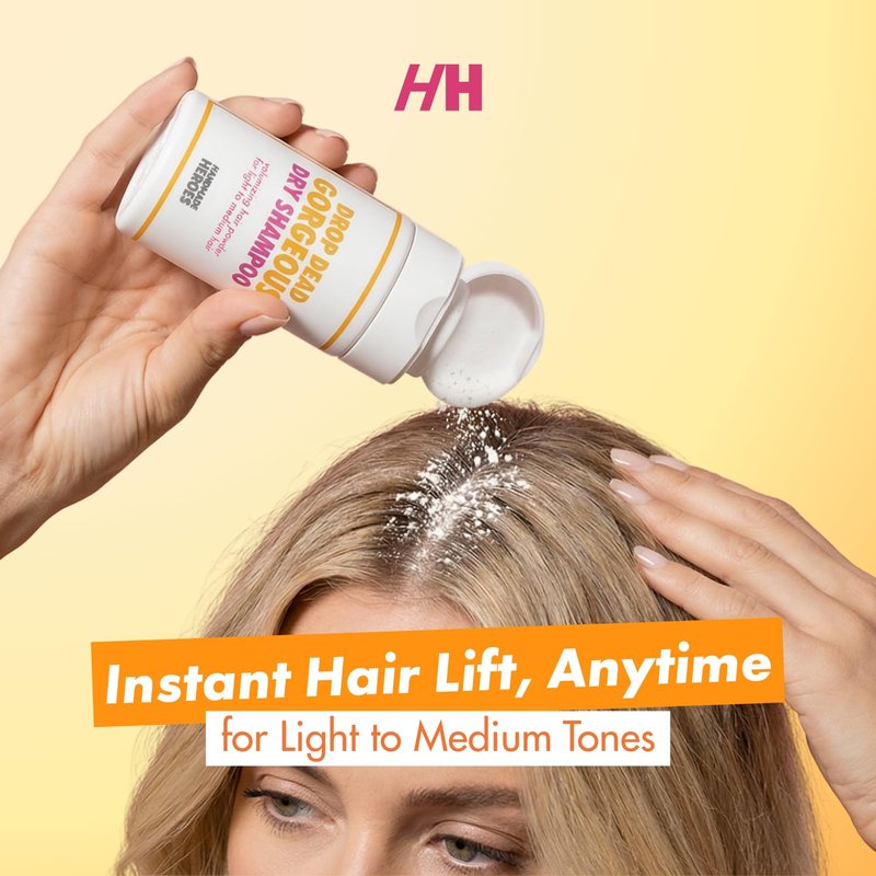 Handmade Heroes Non Aerosol Dry Shampoo Volume Powder | 1.8oz | 100% Natural & Vegan | For Light Hair & Blonde Hair