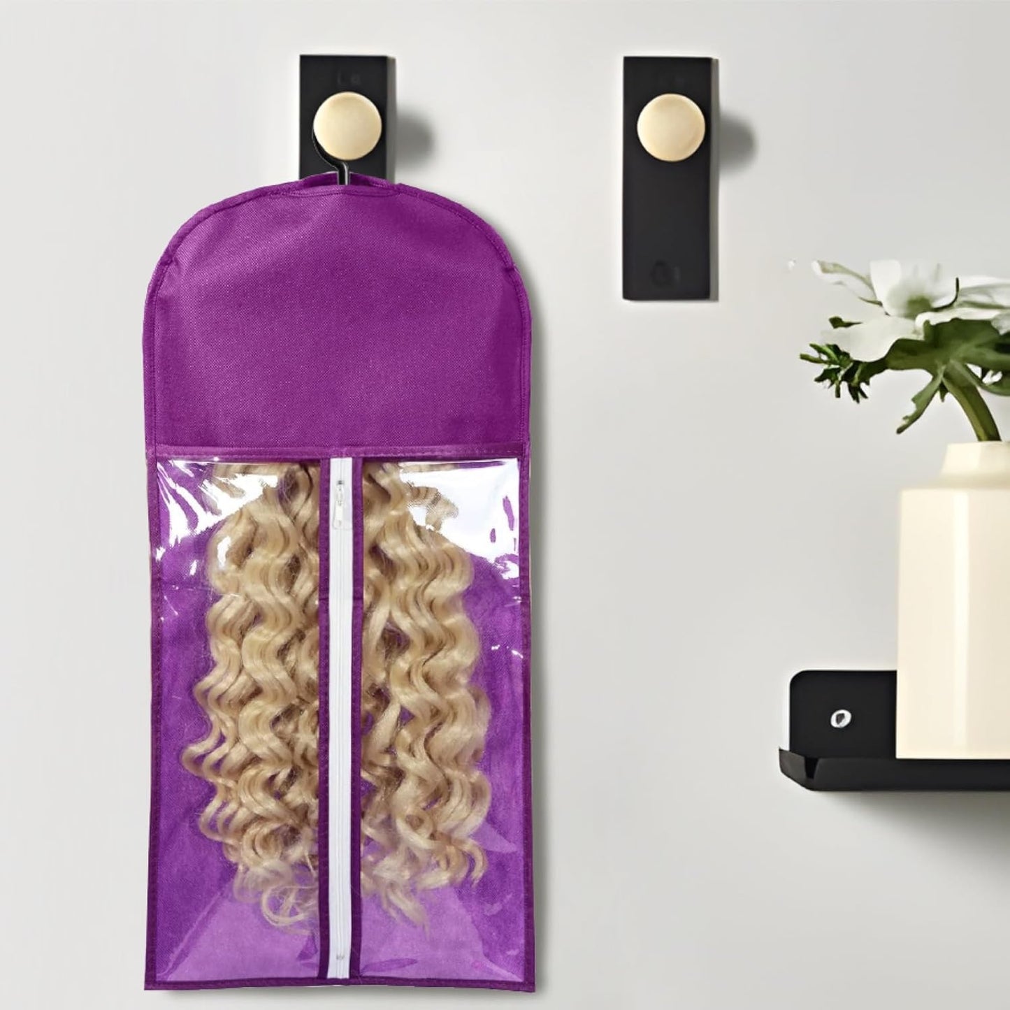 Wig Storage Bag - Dust-Proof Hanger for Multiple Wigs & Hair Extensions | Durable & Convenient Design