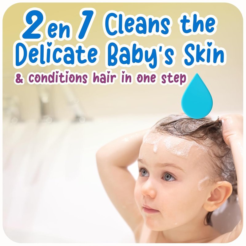 Ricitos de Oro Baby Shampoo & Body Wash - Hypoallergenic Oat & Vanilla Formula | 2-Pack, 13.5 Fl Oz Each
