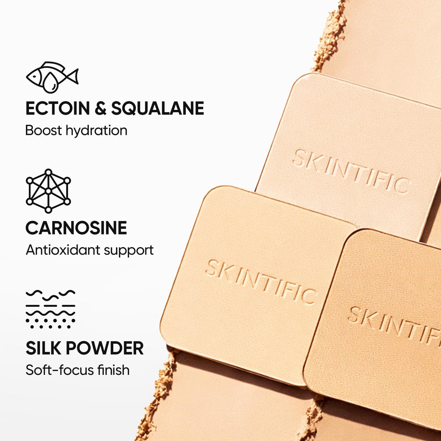 SKINTIFIC Ultra Cover Powder Foundation, Full Coverage Matte Finish, One-Swipe Flawless Pressed Powder with Oil Control, Lightweight & Long-Lasting, Pore-Blurring for Oily Skin (00 Porcelain)