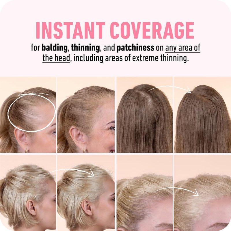 BOLDIFY Hairline Powder - Water-Resistant Root Touch Up Hair Color for Gray Coverage - 24-Hour Stain-Proof, Mess-Free Hair Powder for Thinning Hair - Dark Blonde