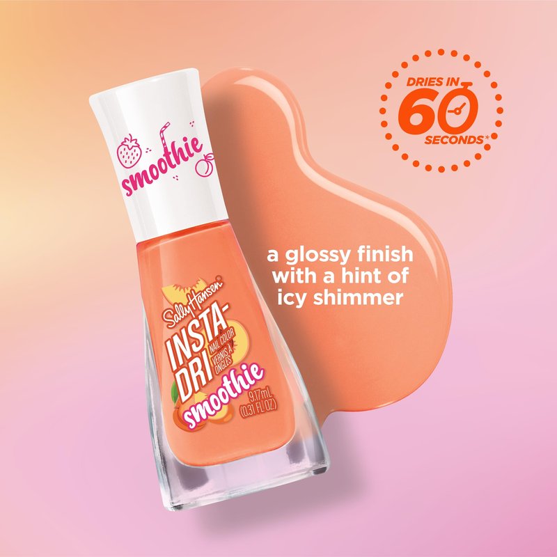Sally Hansen Insta-Dri the Smoothie, Hatcha Matcha, Nail Polish – Dries in 60 Seconds – One Coat – Satin-Matte Finish
