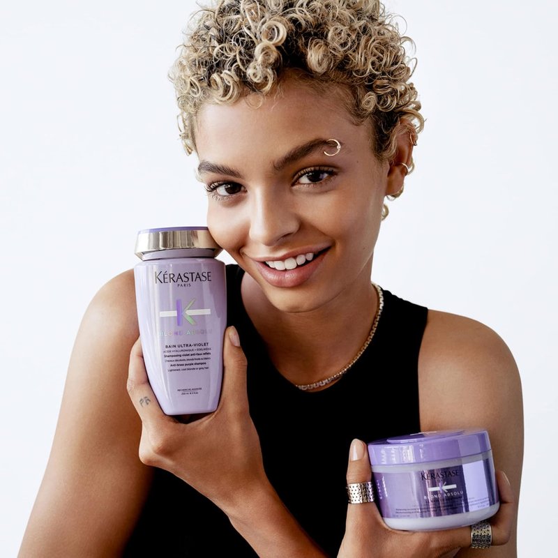 KERASTASE Blond Absolu Shampoo - Neutralizes Brassiness with Blue & Violet Pigments | Restores Shine & Softness