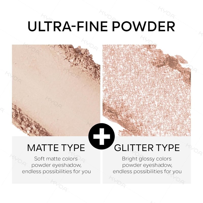 KYDA Beige Brown Matte Single Eyeshadow, Matte Nude Brown Eyeshadow Compact, Ultra-fine Lightweight, Crease-proof High Pigmented Formula, Korean Mini Eyes Makeup, Milk Tea