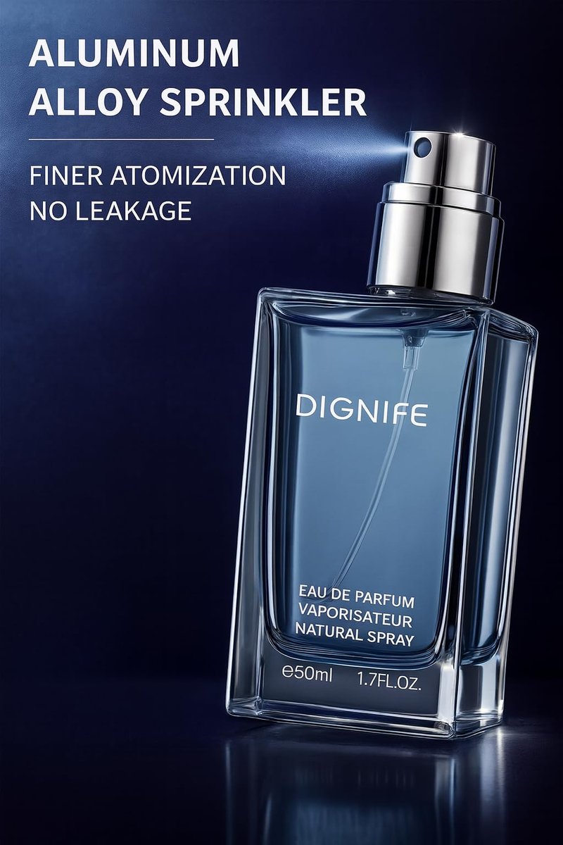 Men's Cologne, Natural Spray with Cedarwood, Iris, Tonka Beans, and Amber Notes, Luxurious Perfume for Men, Blue Bottle Eau de Parfum 50ml/1.7 fl.oz