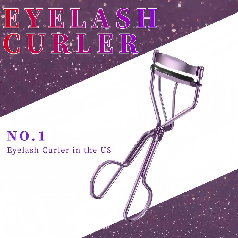 Acavado Professional Eyelash Curler with Lash Comb – Award-Winning Design – Pinch-Free, Effortless Curl for a Lash-Lift Effect in Seconds, Perfect for Home or Travel, Purple