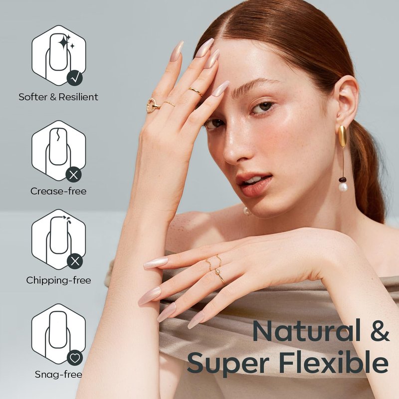 modelones Extra Short Square Nail Tips, Pre-shaped Soft Gel Tips Fake Nails False Acrylic Clear Full Cover Press on Extension Kit Gel Manicure DIY at Home 216PCS 12Sizes
