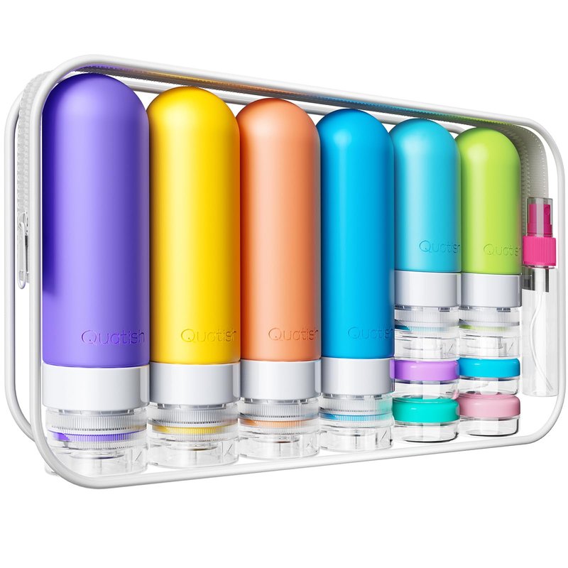 20 Pack Travel Bottles for Toiletries, Original Patented, TSA Approved Travel Size Containers, Leak Proof Silicone Shampoo and Conditioner Bottles Women & Men, Airplane Cruise Essentials, Multi